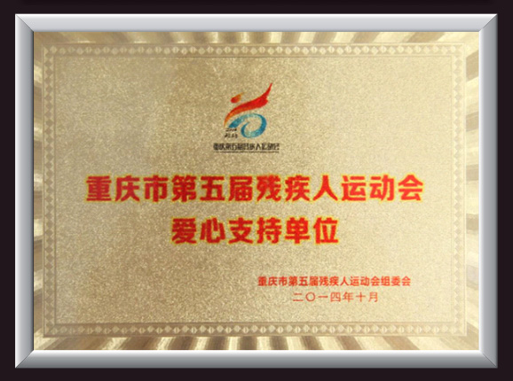 重慶市第五屆殘疾人運動會愛心支持單位