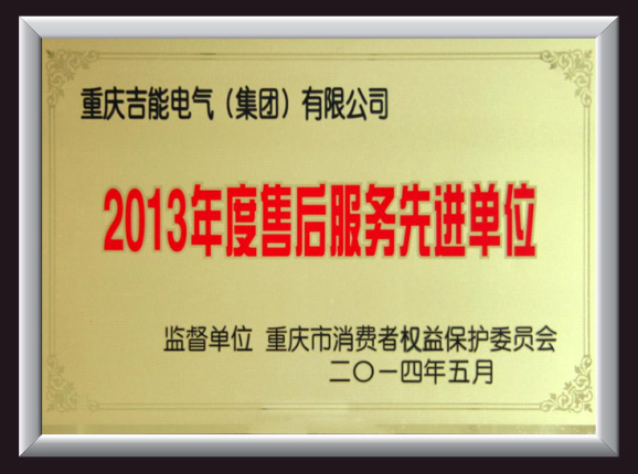 2013年度售后服務先進單位